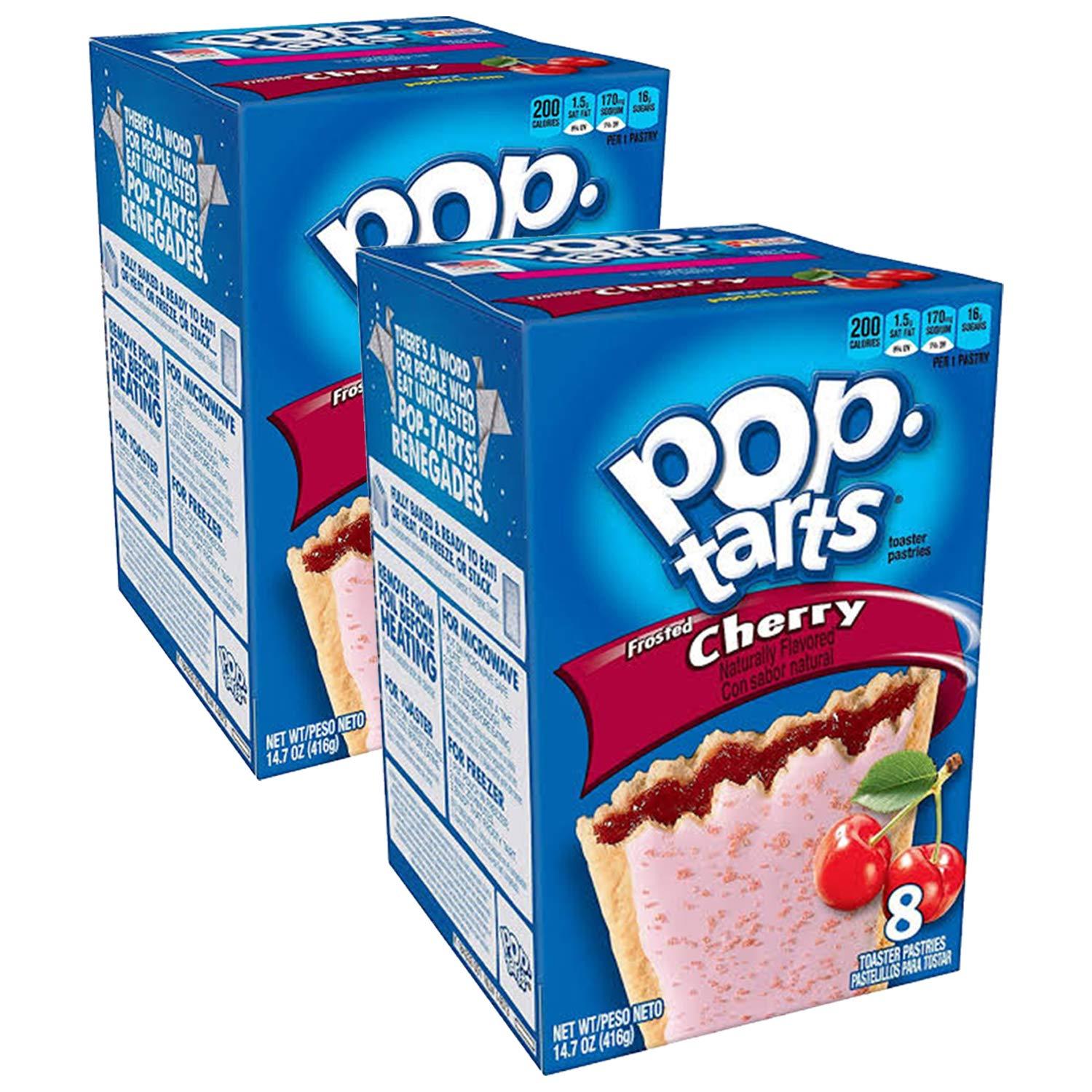 Pop Tarts Pop Tarts Frosted Cherry Pack of 2 Pouch, 2 x 416 g