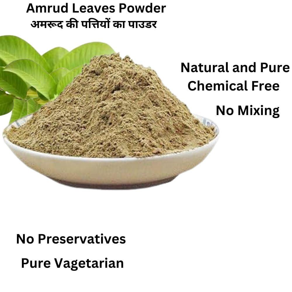 NATURAL ORGANIC HERBAL Natural Organic Herbal Guava Amrud Leaves Powder- 50g -Pure-No Mixing- rich in fiber- -