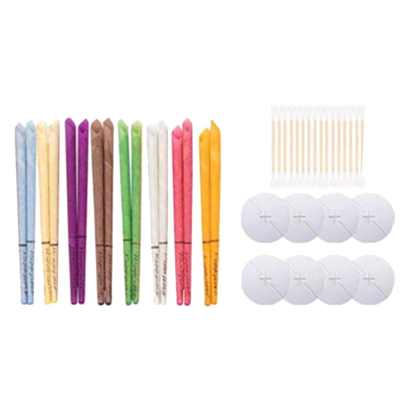 SAZ DEKOR SAZ DEKOR 10 Pieces Natural Ear Treatment Candles Kit Ear Wax Remover Portable Tool A|Scented Candle Set, Wick roll for Candle Making, Small Home Diffuser & Perfect for Relaxation, DIY Tools|