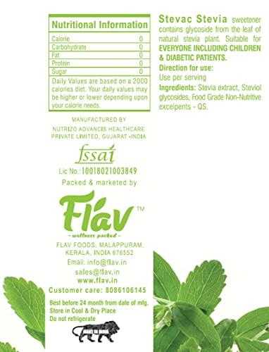 stevac Stevac Stevia - 100% Natural, Zero Calorie, Zero Fat, Diabetic friendly sugar free sweetener (PACK OF 1)