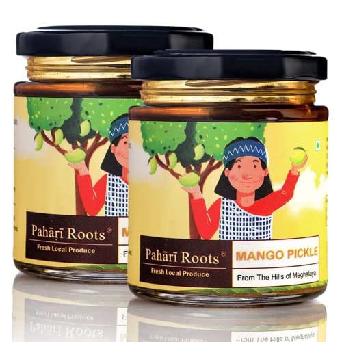 Pahari Roots Pahari Roots Mango Pickle from Meghalaya | 400Gm (2 Bottles of 200G Each)