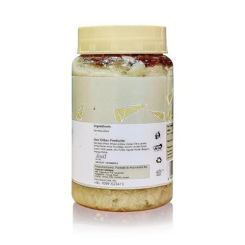 KUHI ENTERPRISE Kuhi's Bamboo Shoot (Raw) Pickle No Preservatives Spicy Pickle Homemade Tasty & Pure Natural Healthy Ingredients ( Pack of 2 x 250gms)