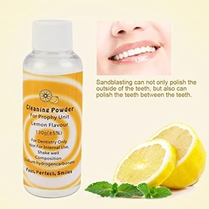 NMD NEXUS MEDODENT NMD NEXUS MEDODENT Dental Prophy Powder(Lemon)Cleaning Powder,Air Jet Polisher Cleaning Powder,Sandblasting Tooth Surface,Remove Dental Plaque And Pigment(1Pc/Pk)