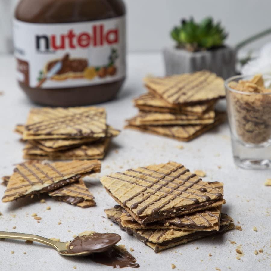 NOVANOVA Nova Nova Nutella Chocolate Waffle Cookies -Box of 5 Nutella Chocolate Waffle Cookies | Vegetarian, 100% Eggless | With No Added Preservatives | Freshly Baked For Your Order