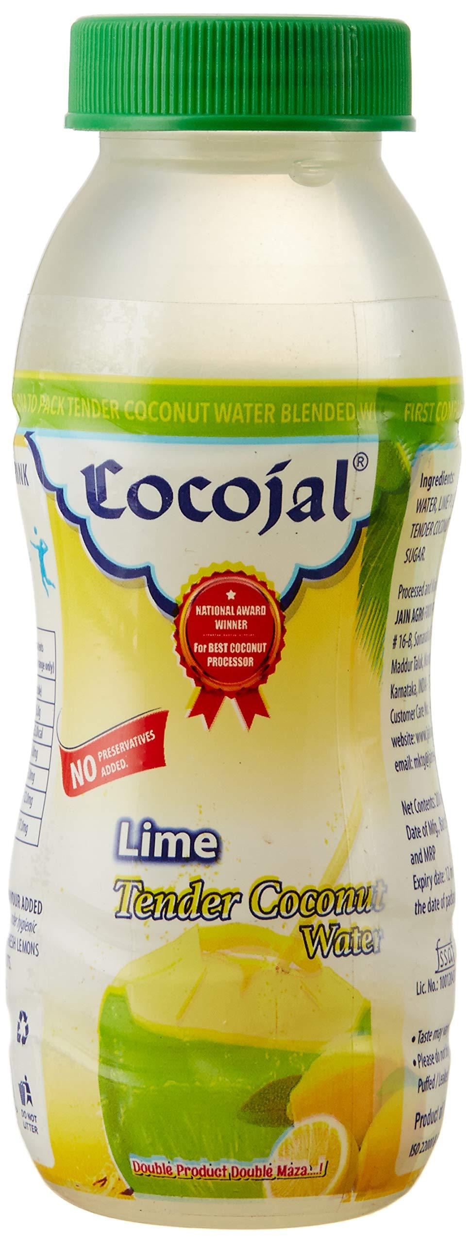 Cocojal Cocojal Natural Tender Coconut Water, Pack of 6 + Cocojal Lime Tender Coconut Water - 200ml, Pack of 6