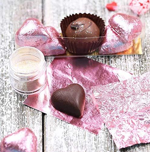 7horse 7horse Sweets Candy Chocolate 12 Microns Aluminum Foil Wrappers (Light Pink, Size: 13 x 9 cm), 325 Pieces