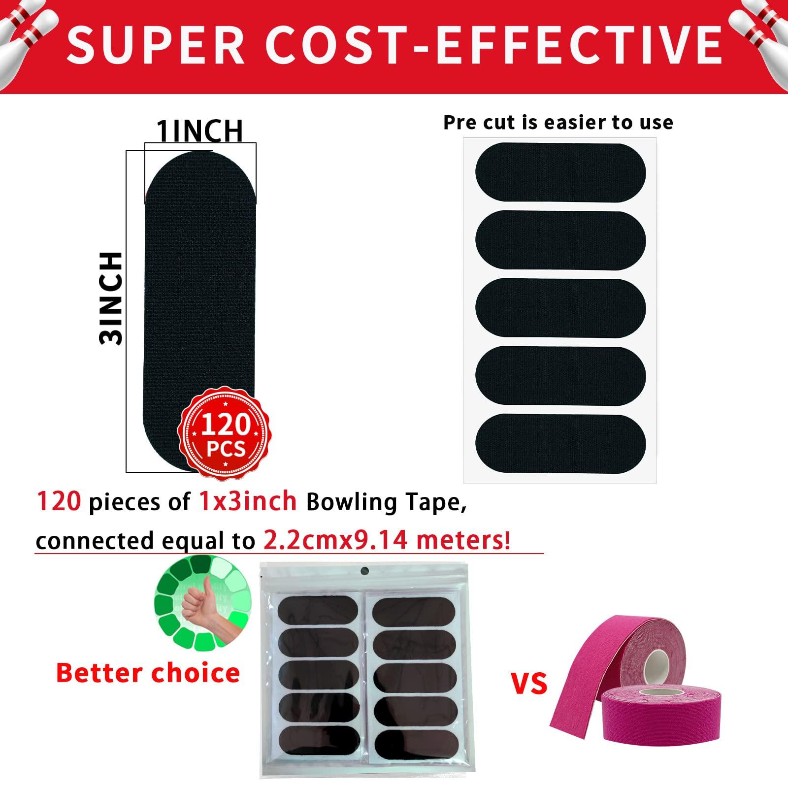 Birllaid Birllaid 120PCS Bowling Thumb Tape Bowling Finger Tape, Black Bowling Tape Thumb for Bowlers, Bowling Accessories for Men Women Sport Workout
