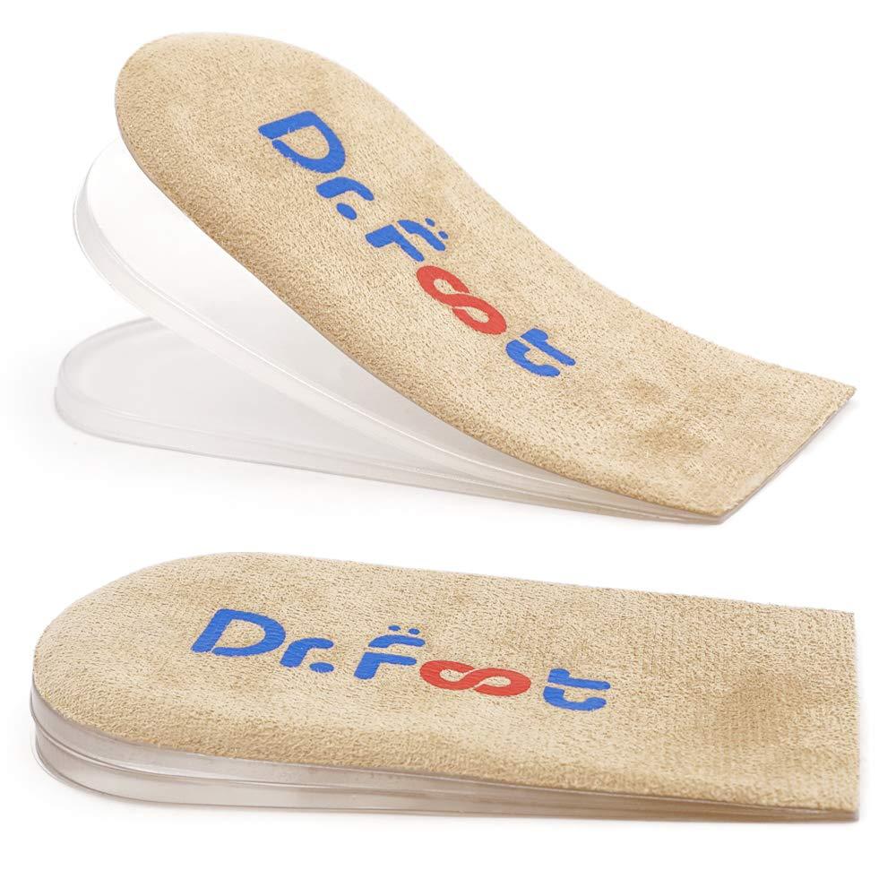 Dr Foot Dr Foot Adjustable Orthopedic Heel Lift Inserts,Height Increase Insole For Leg Length Discrepancies,Heel Spurs,Heel Pain,Sports Injuries,And Achilles Tendonitis(Beige,3 Layers)