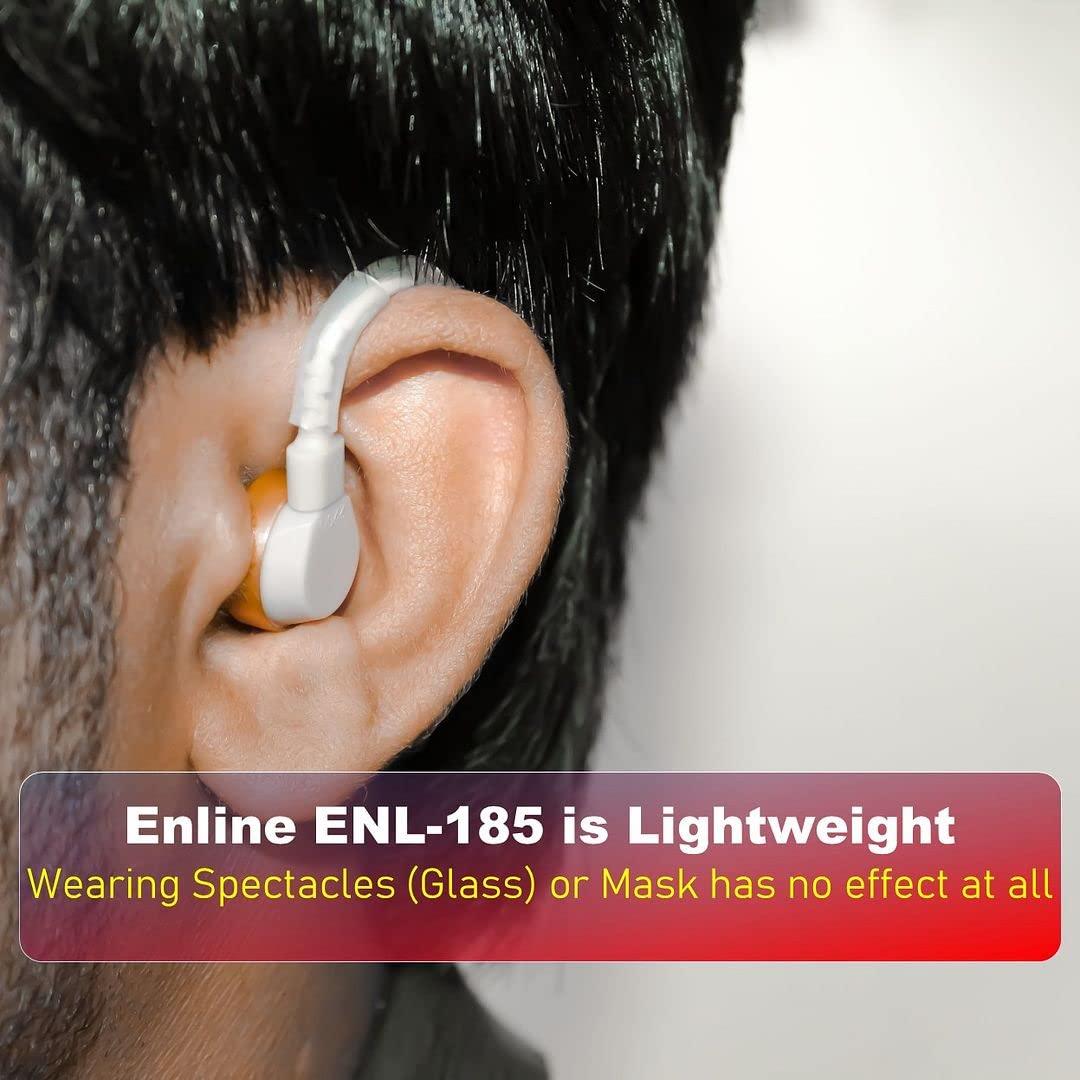 Enlinea Enlinea ENL-185 Behind-The-Ear (Bte) Hearing Aid Machine For Ear Old Age | Suitable For Mild To Moderate Hearing Loss (Pack of 1)