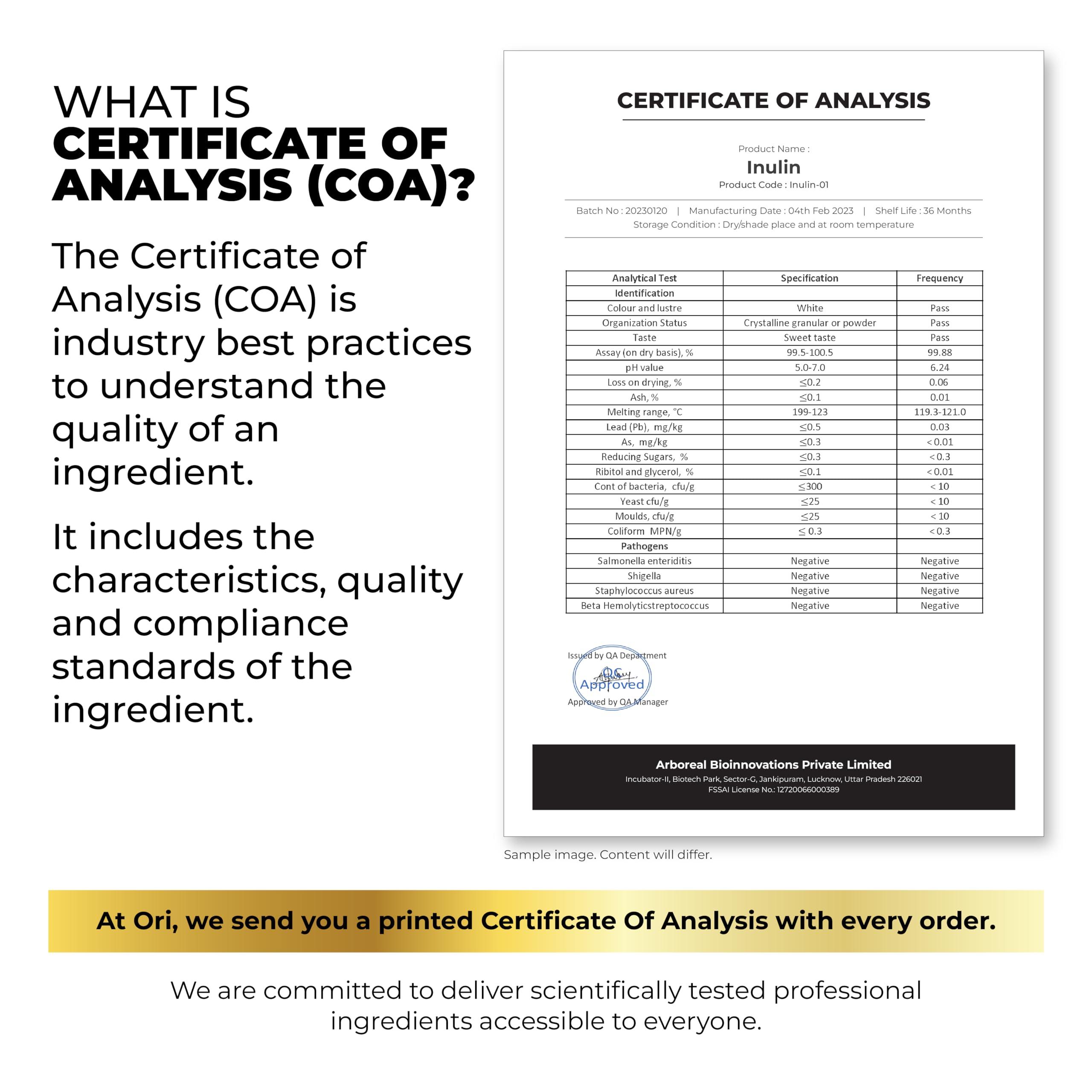 Ori Ori Chicory Inulin - 350 gm (Pack of 1)