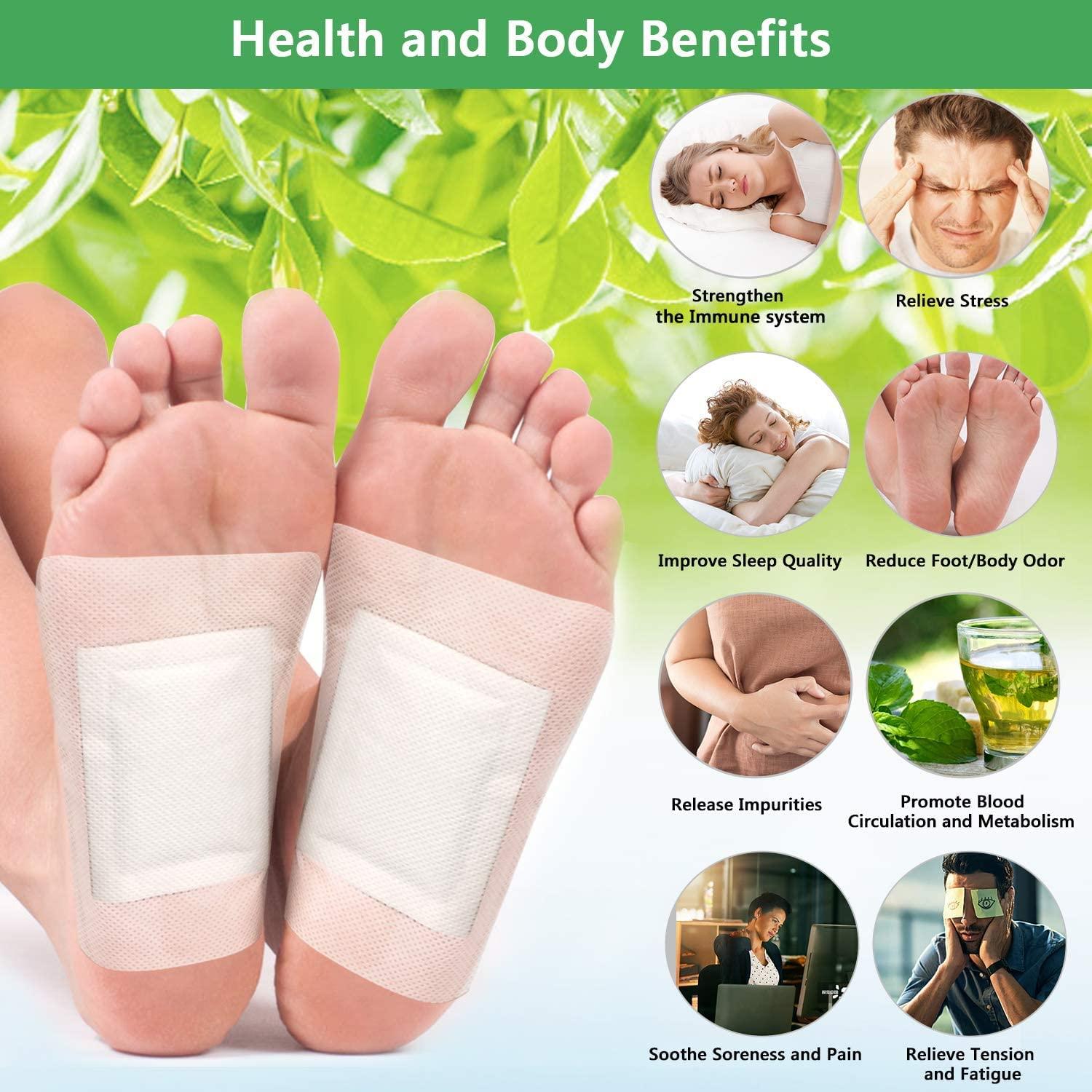 VYATIRANG VYATIRANG Cleansing Detox Foot Pads Detox Adhesive foot Patches Foot Pads for Stress Relief Sleep - Remove Toxins, Rest and Pain Free | natural pads | Cleansing Detox Foot Patches (10 Pad)