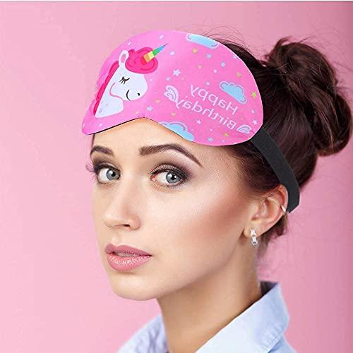 Bless Kraft co. Bless Kraft Pack of 2 Unicorn Sleeping Mask with Gel for Girls Sleep Eye Cover Lightweight Cotton Fabric Blindfold Soft Eye Mask for Kids, Teens and Adult (Assorted) (Pack of 2)
