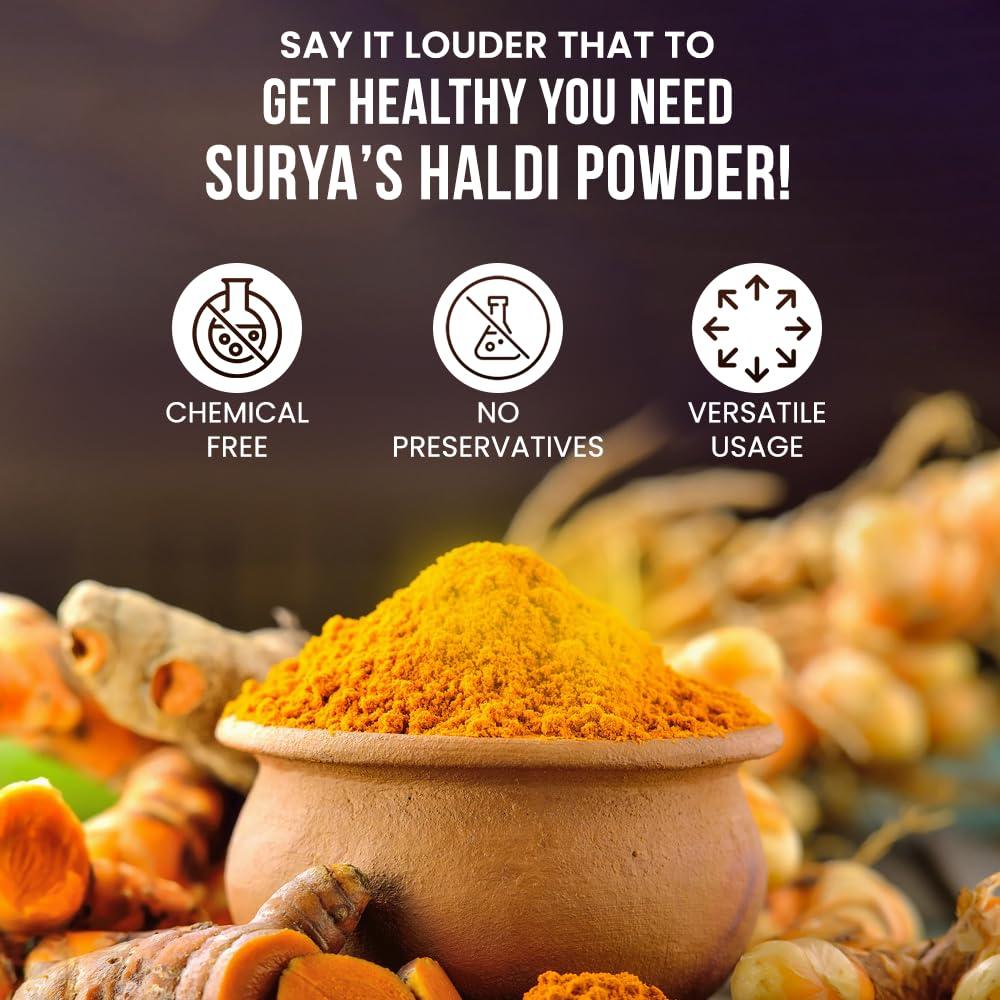 Surya Surya 100gm Turmeric (Haldi) Powder |pasupu podi |Natural |No Added Colours, No Preservatives