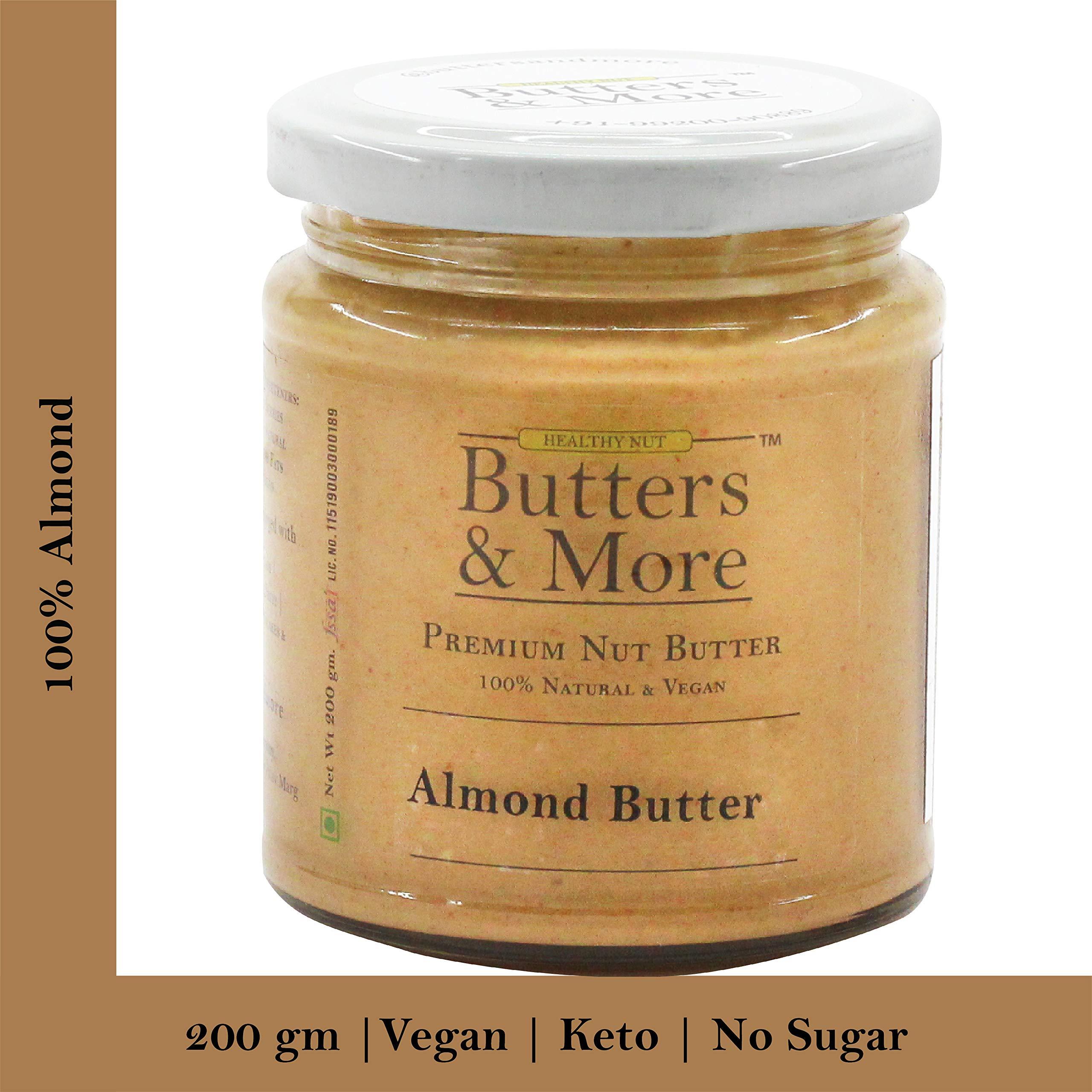 Butters & More Butters & More Classic, Vegan & Unsweetened Nut Butters Bundle. Almond Butter, Cashew Butter & Pistachio Butter. 200G Each. Super Saver Combo. Keto & Diabetic Friendly.