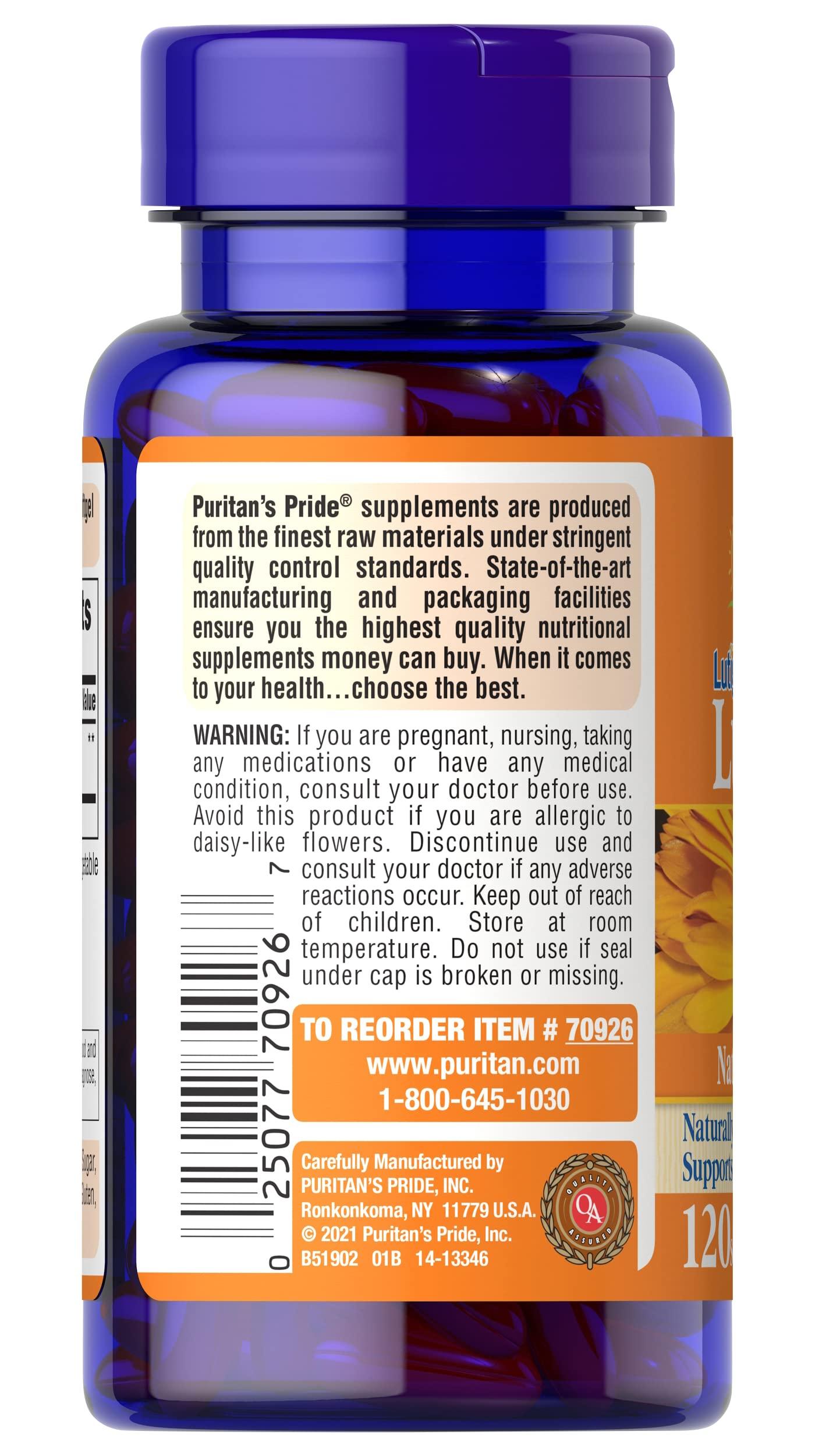 Puritan\'s Pride Puritan\'s Pride Lutein Softgel with Zeaxanthin (40 mg) -120 Softgels
