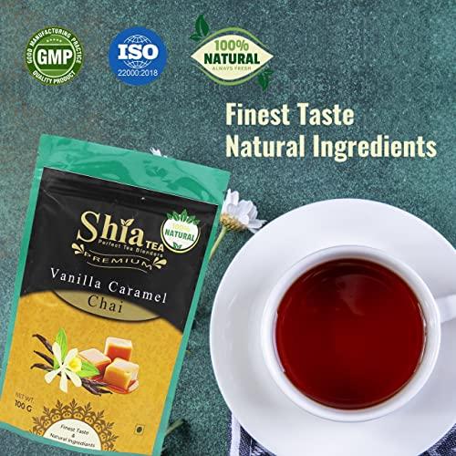 Shia Tea Shia Vanilla Caramel Chai | Natural Vanilla Flavour | Caramel Tea |100 grams