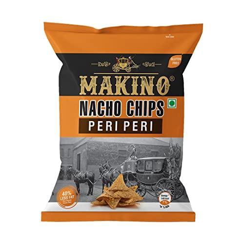 Makino Makino - Nacho Chips Roasted Masala, Peri Peri, Cheese, Jalapeno, Sweet Chilli, Salsa Flavour of 60 Gram | Tortilla | Healthy | Tasty Savoury Snack | Delicious Nacho Chips | Low Calorie - Pack of 6