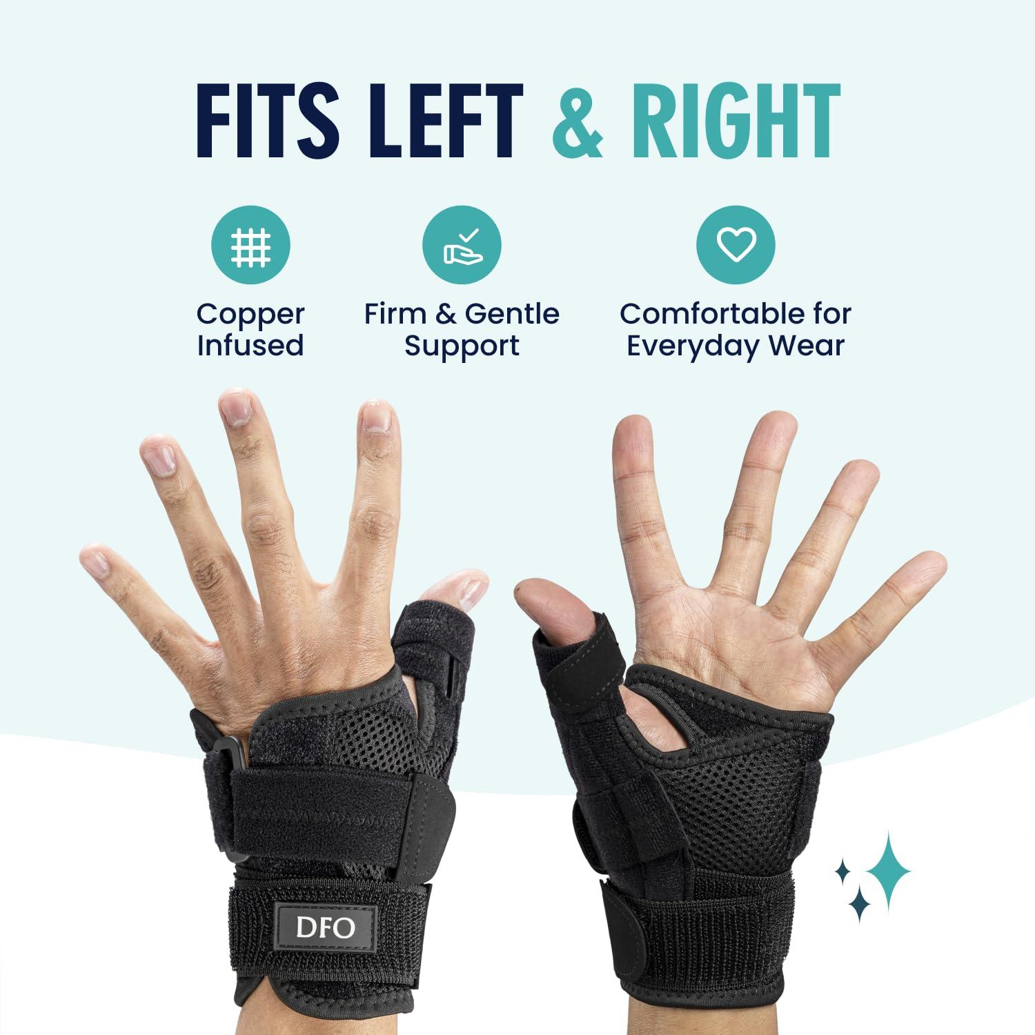 Dr. Frederick\'s Original Dr. Frederick\'s Original Copper Thumb Brace - 1 Brace - CMC Spica Splint for De Quervains Tendonitis, Arthritis, Injury, Pain Relief - Thumb Wrist Stabilization - Left or Right Hand - Fits Men and Women