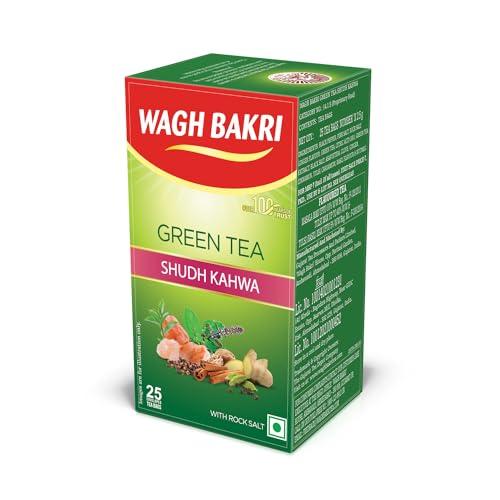 Wagh Bakri Wagh Bakri Green Tea Shudh Kahwa Tea Bag, 25 Tea Bag*2.5G, 62.5 Grams