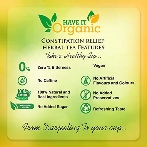 Have It Organic Have IT Organic- Constipation Relief Herbal Tea (50+ Cups) | 100 gm Premium Long Leaf Loose Green Tea