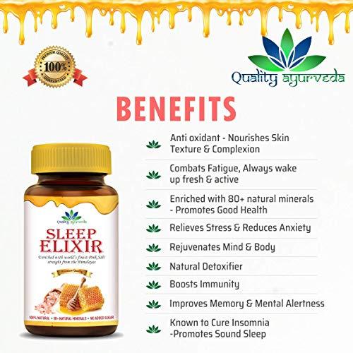 Quality Ayurveda Quality Ayurveda Sleep Elixir Raw Honey With Pink Himalayan Salt For Better & Sound Sleep Pack of 3