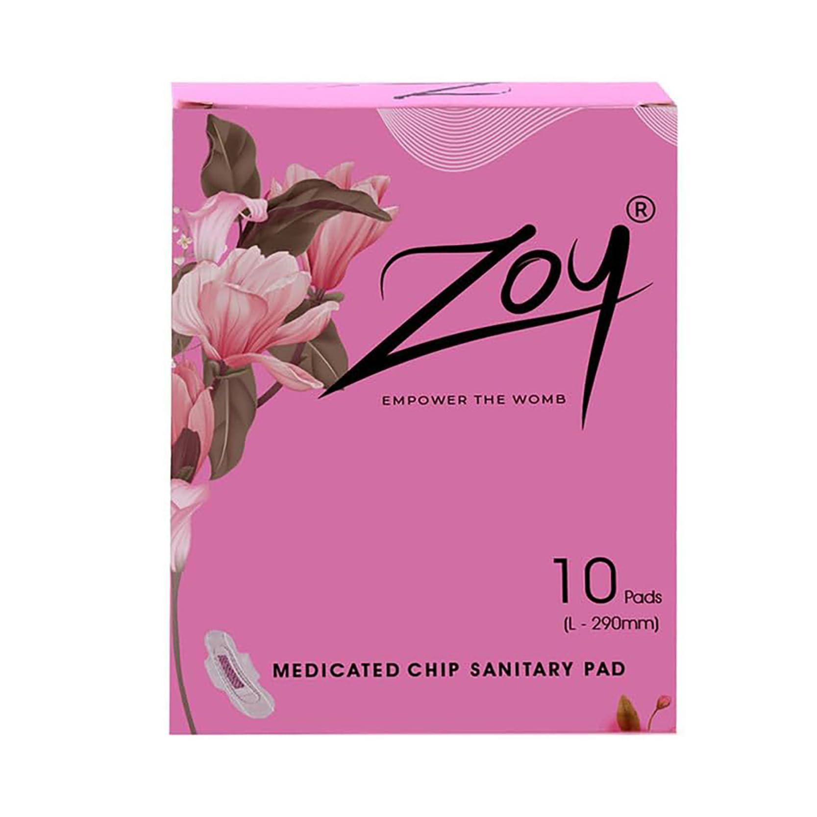 ZOY ZOY Premium Soft Sanitary Pad For Women | Made Safe Certified, High Absorption, Ultra Thin, Breathable, Leak Lock, Toxic Free, Rash Free, Allergy Free, Clinically Tested, Gynaecologist Recommended | Size - Size - Large, Medium Flow, 290mm | Pack of 1
