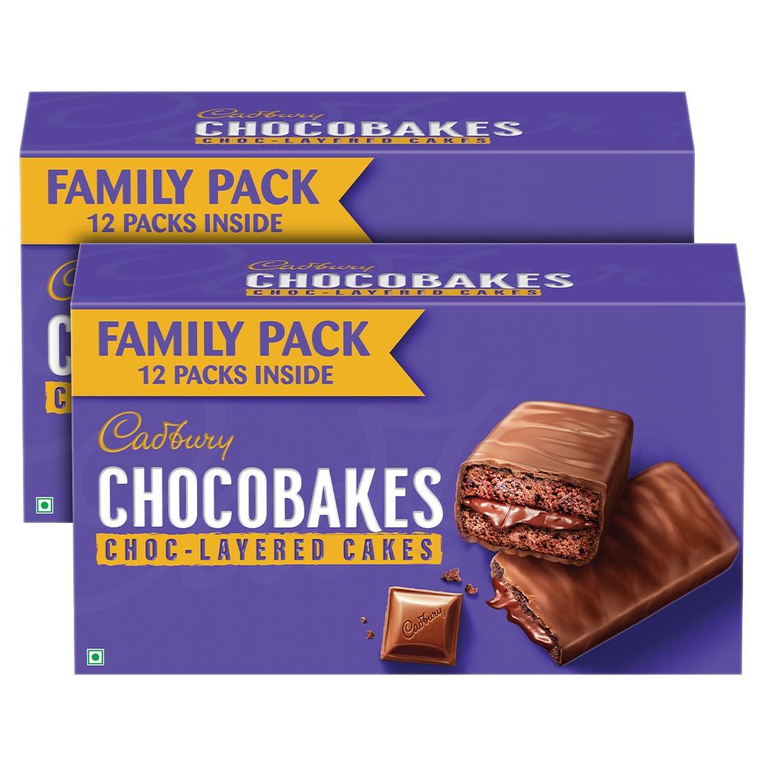 Cadbury Cadbury Chocobakes ChocLayered Cakes, 228 g (Pack of 2)
