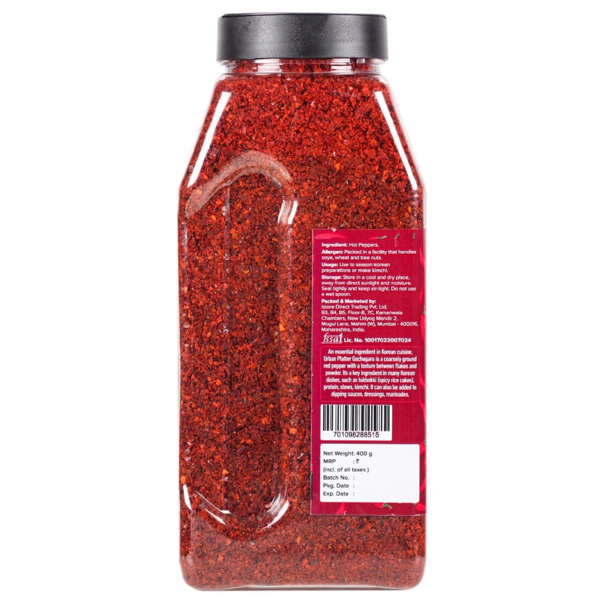 urban platter Urban Platter Korean Gochugaru Hot Pepper Powder 400g [Coarse Ground Korean Dried Chilli Peppers | Smoky & Spicy| Use for Kimchi and Other Korean Dishes]