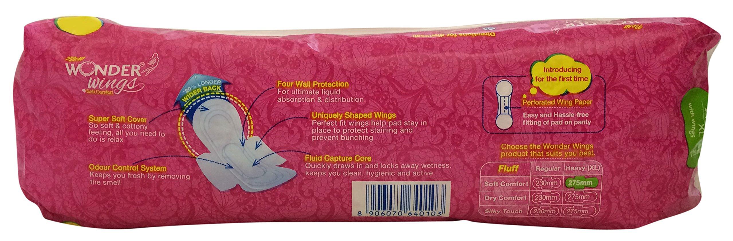 Wonder Wonder Wings Soft Comfort Sanitary Pads - XL with Wings, 7 Pieces Pack