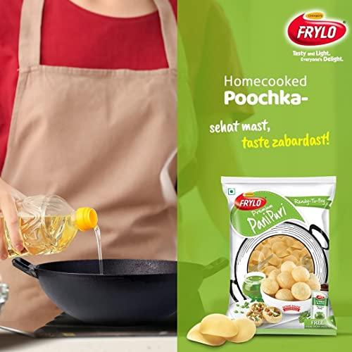 FRYLO Frylo Ready to Fry Multigrain Poochkas/Golgappa | Panipuri Packet | FREE Street Masti Pani Puri Paste (Pack of 1)