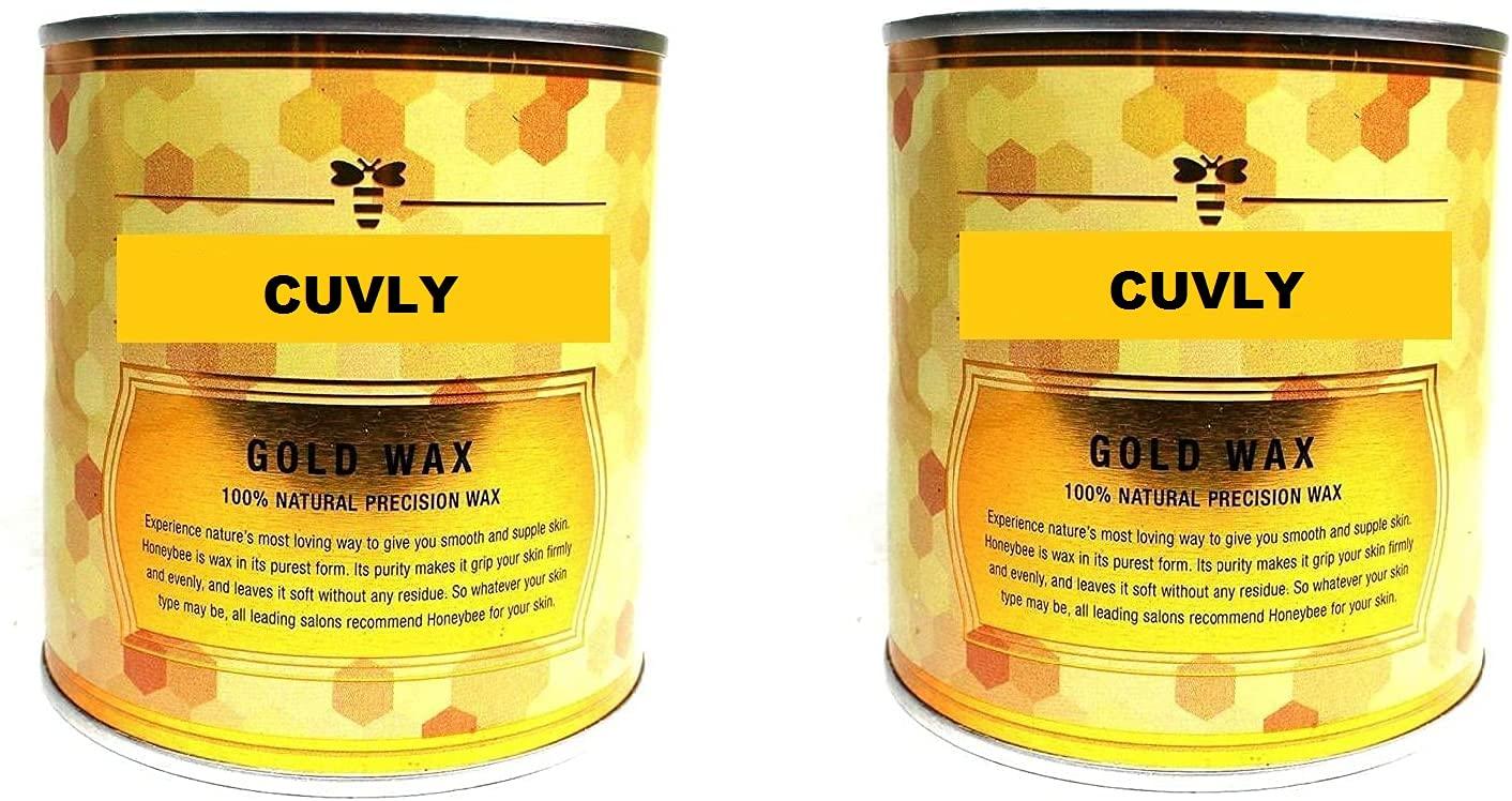 CUVLY CUVLY® Waxing Kit Combo Wax Gold Wax (600 gm) + Gold Wax (600 gm) + Wax Strips (70) + Wax Spatula) | WAX COMBO (GOLD WAX ONLY)