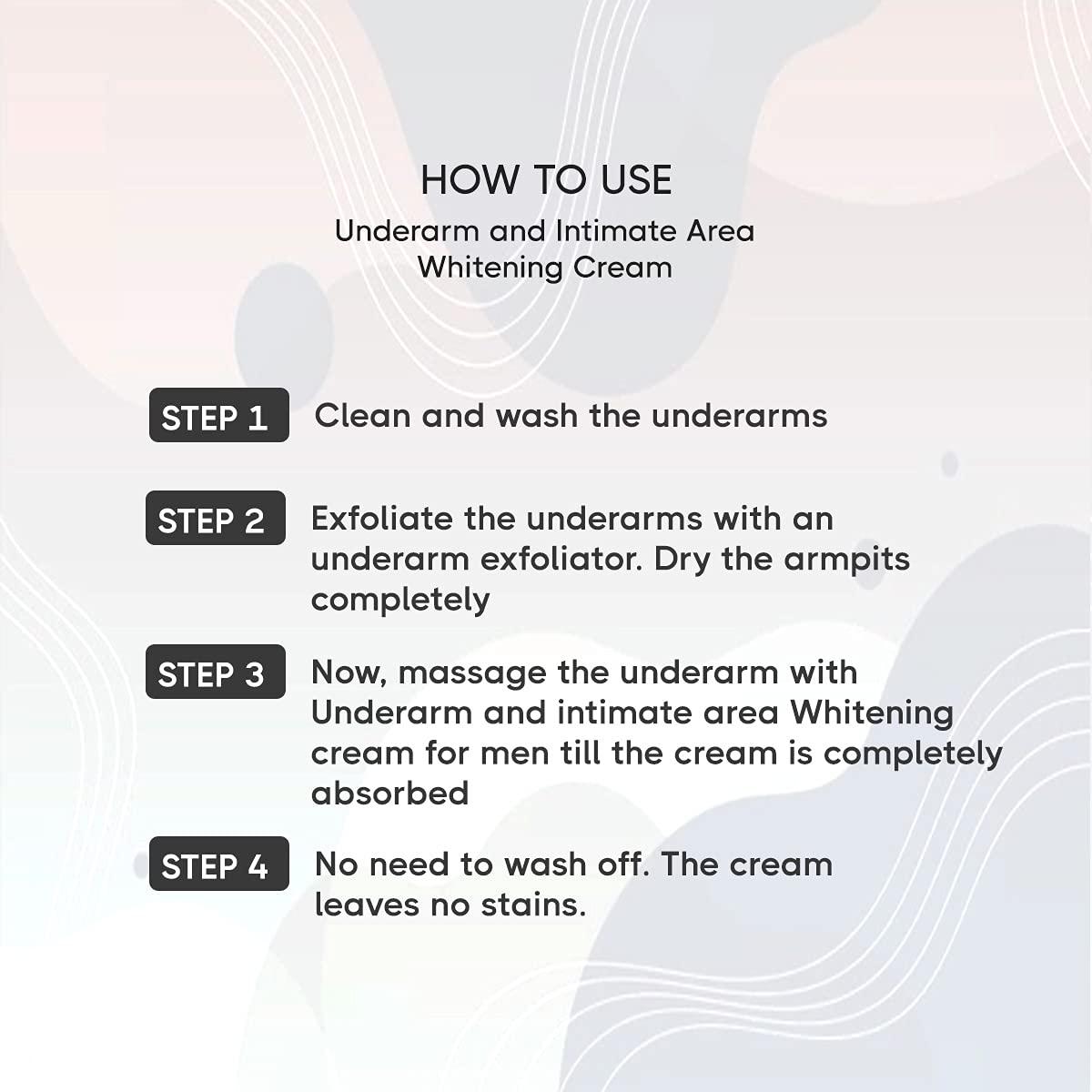 SANCTUS Sanctus Underarm and Intimate Area Whitening Cream with Non Sticky and Advanced Odor Control Formula for Men (100 gm)