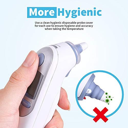 EssaUnica 200X Ear Thermometer Covers Lens Filters Refill Caps for All Braun ThermoScan Models, BPA Free and Disposable for Braun Thermoscan