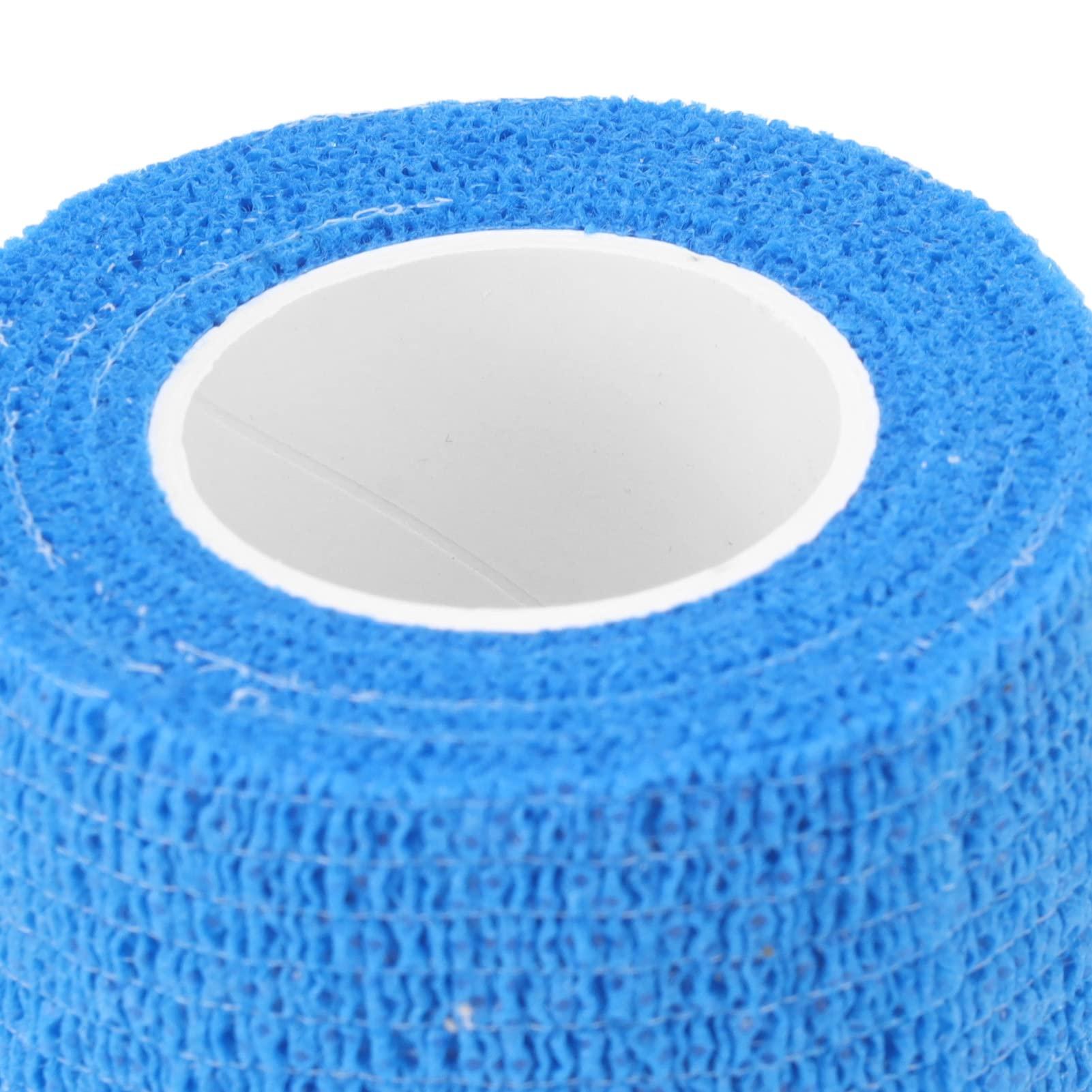 BAUD Bandage Wrap Rolls, Sweat Absorbent Cow Bandage Wrap Non Slip 12 Pack Waterproof 4.5M Breathable for Hoof Repairing (Blue)