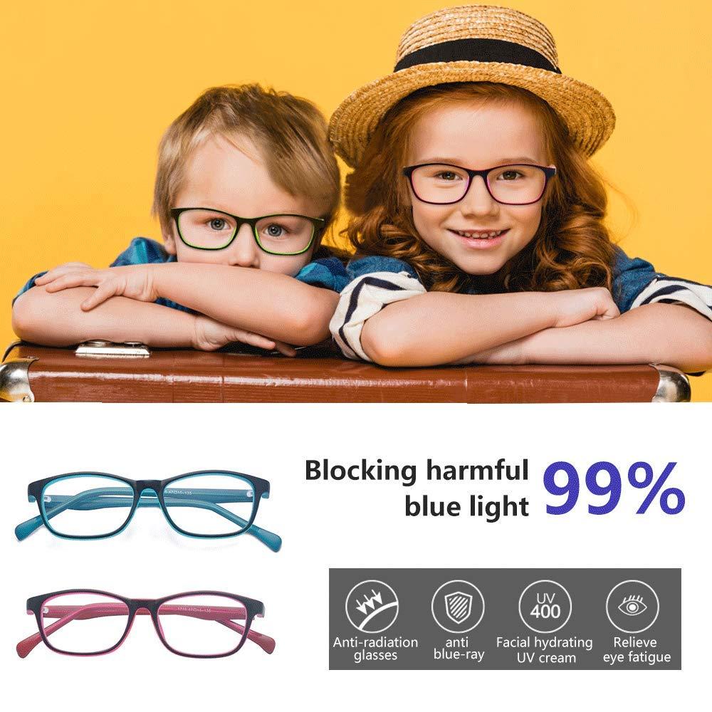 ALWAYSUV ALWAYSUV Computer Glasses Blue Light Blocking for Kids Boys Girls Teens Children Gaming Eyewear Reduce Eyestrain Glasses Purple
