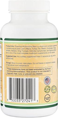 ATHINIKA NUTRITION MUSHROOM BLEND SUPPLEMENT - 1,000MG TOP 10 GROWN MUSHROOMS (LION\'S MANE, REISHI, CORDYCEPS, AND MORE)