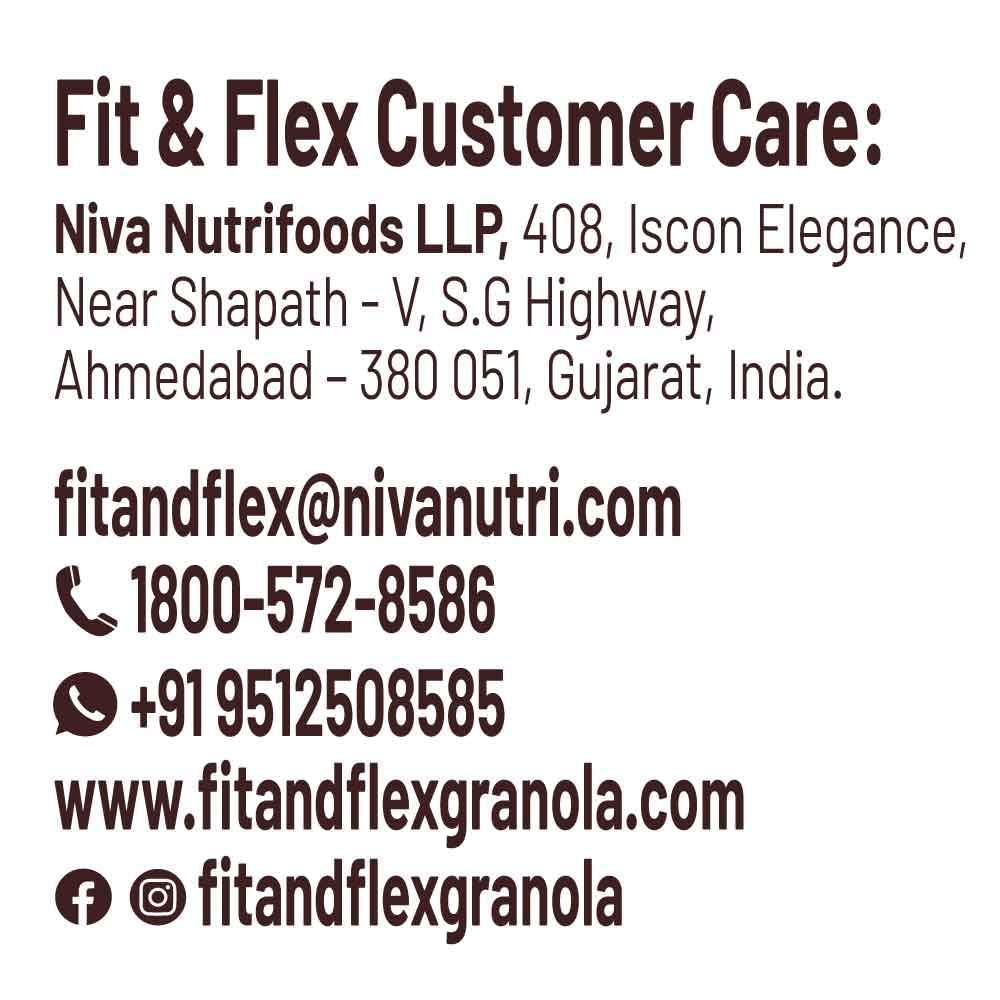 FIT & FLEX FIT & FLEX Baked Granola Mixed Fruit Oat Rich Cereal With Real Freeze Dried Fruits Ready To Eat Healthy Breakfast Food Cholesterol Free With Immunity Boosters As Seen On Shark Tank India 275 Gm