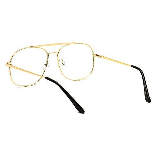 Peter Jones Peter Jones Square Medium Computer Glasses for Men Women with Zero Power Blue Light Blocking Lenses (SIZE MEDIUM) AG231