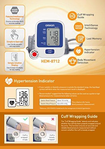 Omron Omron 8712 Automatic Blood Pressure Monitor (White and Blue)