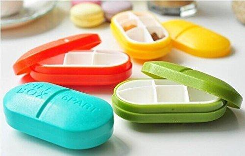 GLIVE (LABEL) GLIVE (LABEL) Portable 6-Slot Capsule Shape Pill Medicine Storage Pill Box Organizer Box for Pills/Vitamin/Supplements (1)