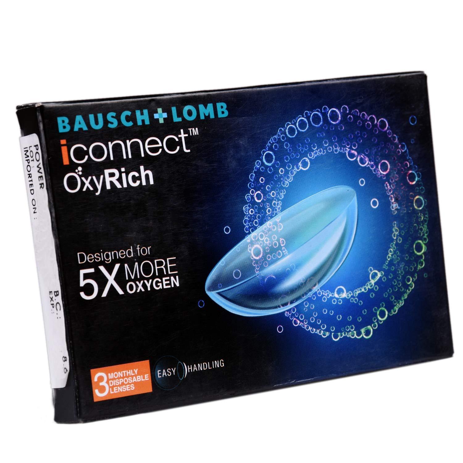 Bausch & Lomb Bausch & Lomb Iconnect OxyRich Monthly Disposable Contact Lens (3 Lens Pack -3.75)