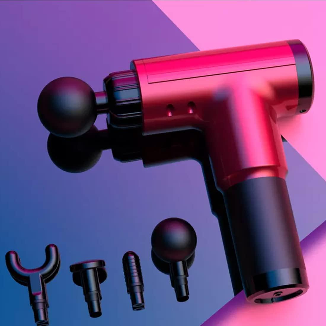 MileStore MileStore Cordless Battery Powered Massage Gun | Deep Tissue Percussion Body Massage Machine for Pain Relief | 6 Specialized Heads | Massager Machine for Full Body (Cordless, Black) (White)