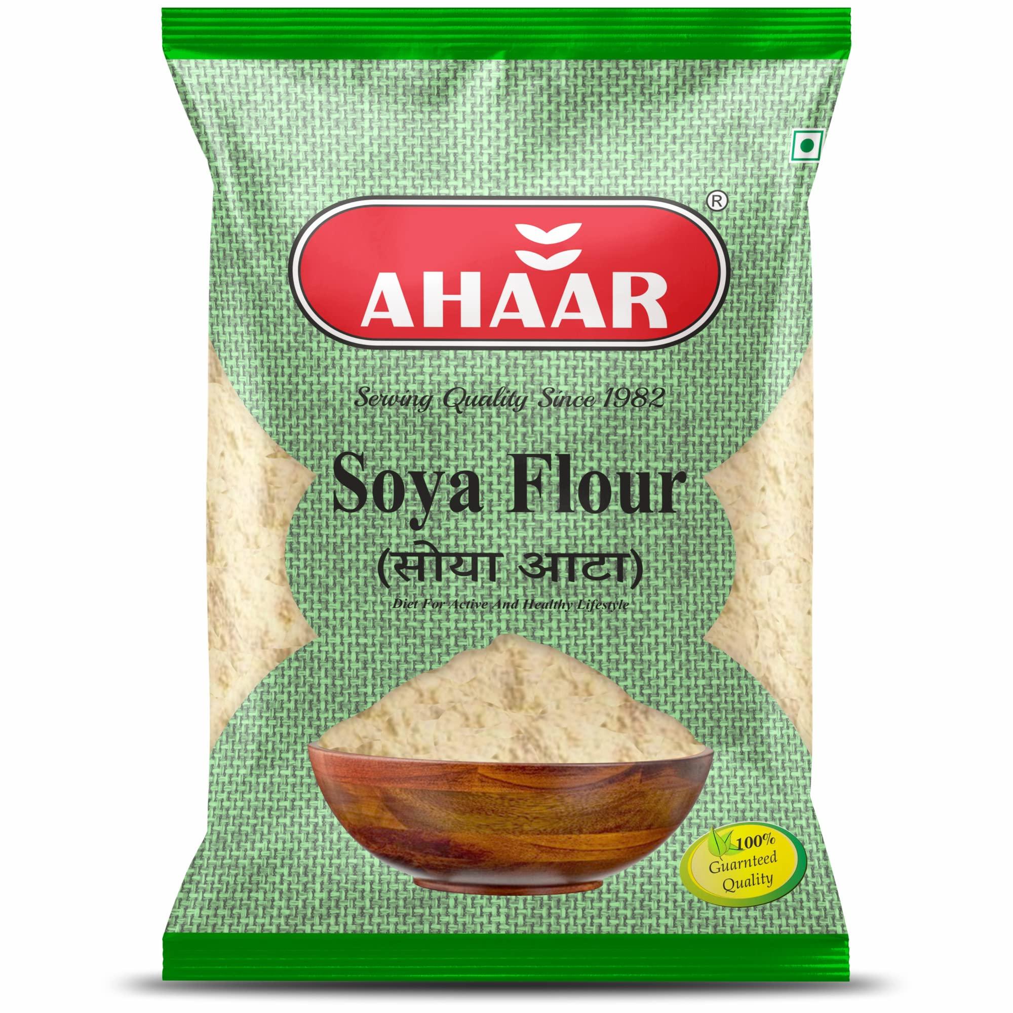 AHAAR Ahaar Healthy Soya Flour 200g | Soyabean Atta | High Protein and Dietary Fiber