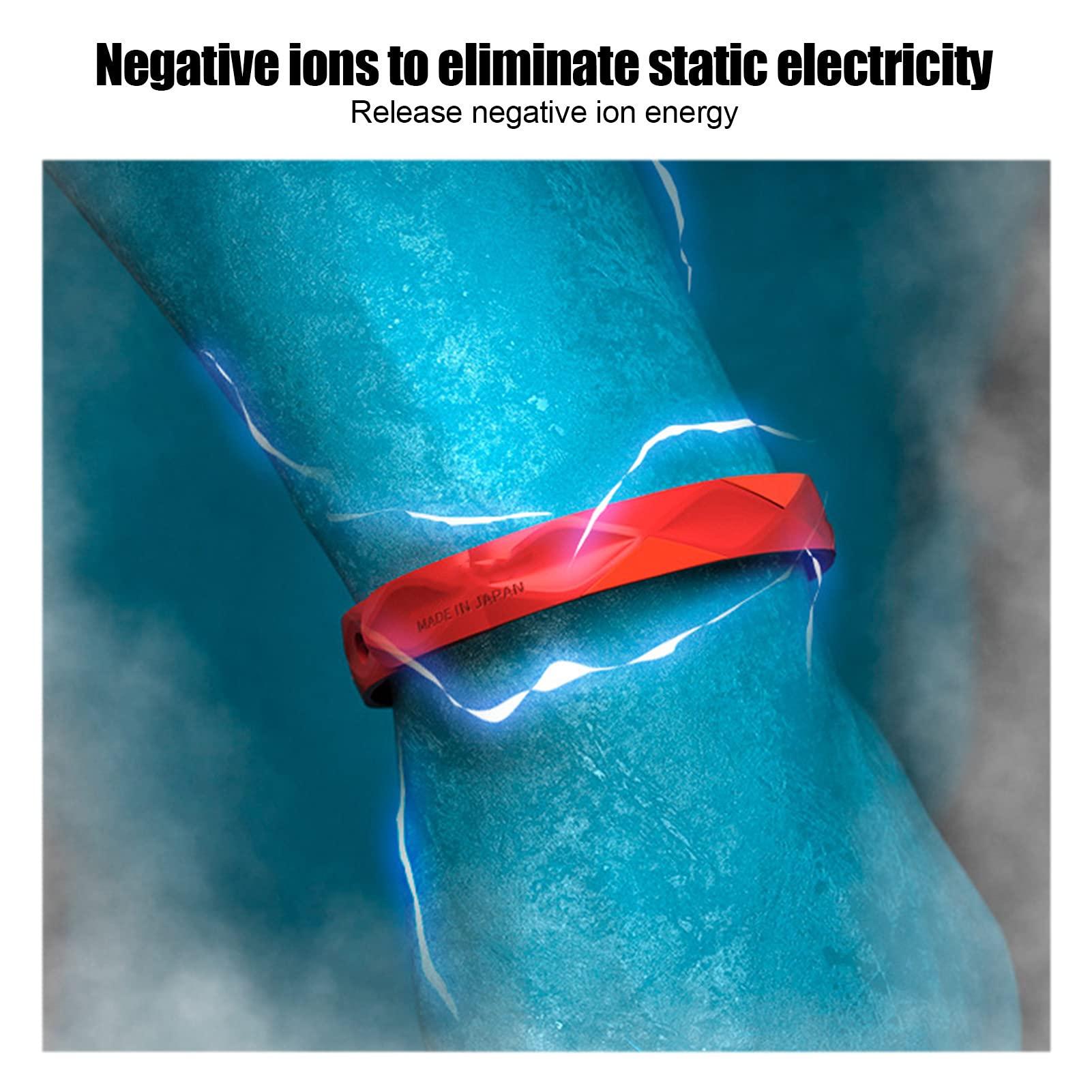 Sonew Sonew Anti Static Wrist Strap, Anti Static Wristband Silicone Improve Sleep, Winter Electrostatic Removal Bracelet for Men and Woman(red)