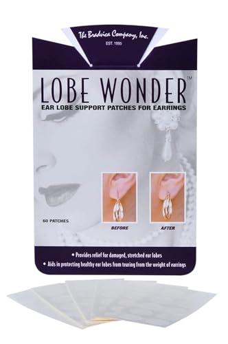 Lobe Wonder Lobe Wonder (30 Paches) Ear Lobe Support Patches Earlobes Invisible Waterproof Stickers for Heavy Earrings Earring Lift Patches for Long Time Wearing Earrings Protect Healthy Ear Lobes Against Tearing