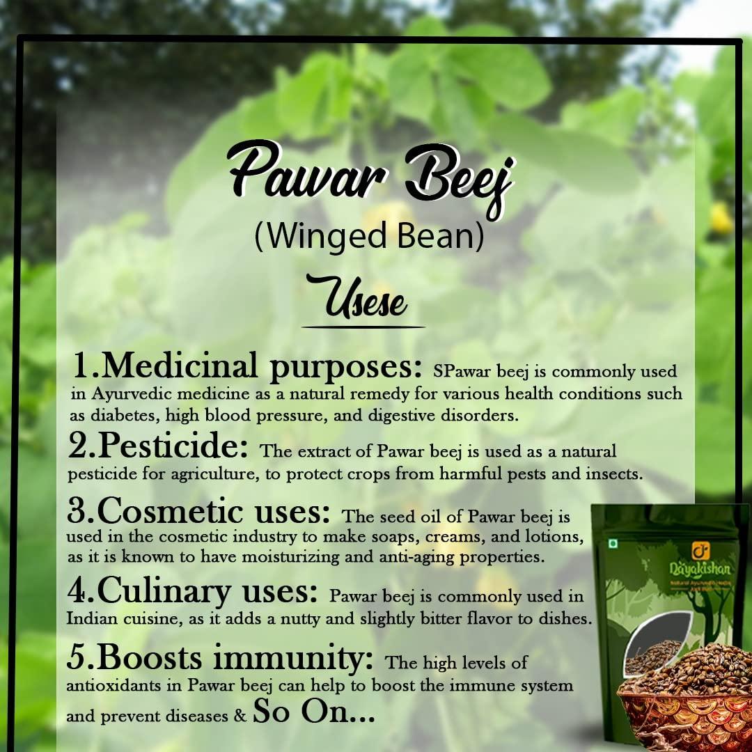 DAYAKISHAN DAYAKISHAN Beej Puwar, Raw Pawar Seeds | Panwar Seeds |Cleaned & Graded Cassia Tora Seeds | Improve Digestion & High Blood Pressure | Potential Health Benefits | Anti-Ageing Property | Ayurvedic Herbs (400 gm)