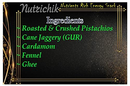 Nutrichik Nutrichik Pistachios Burfi - Crushed Pista Chikki - Pista Nutri Bars - 200gm (1 Pack)