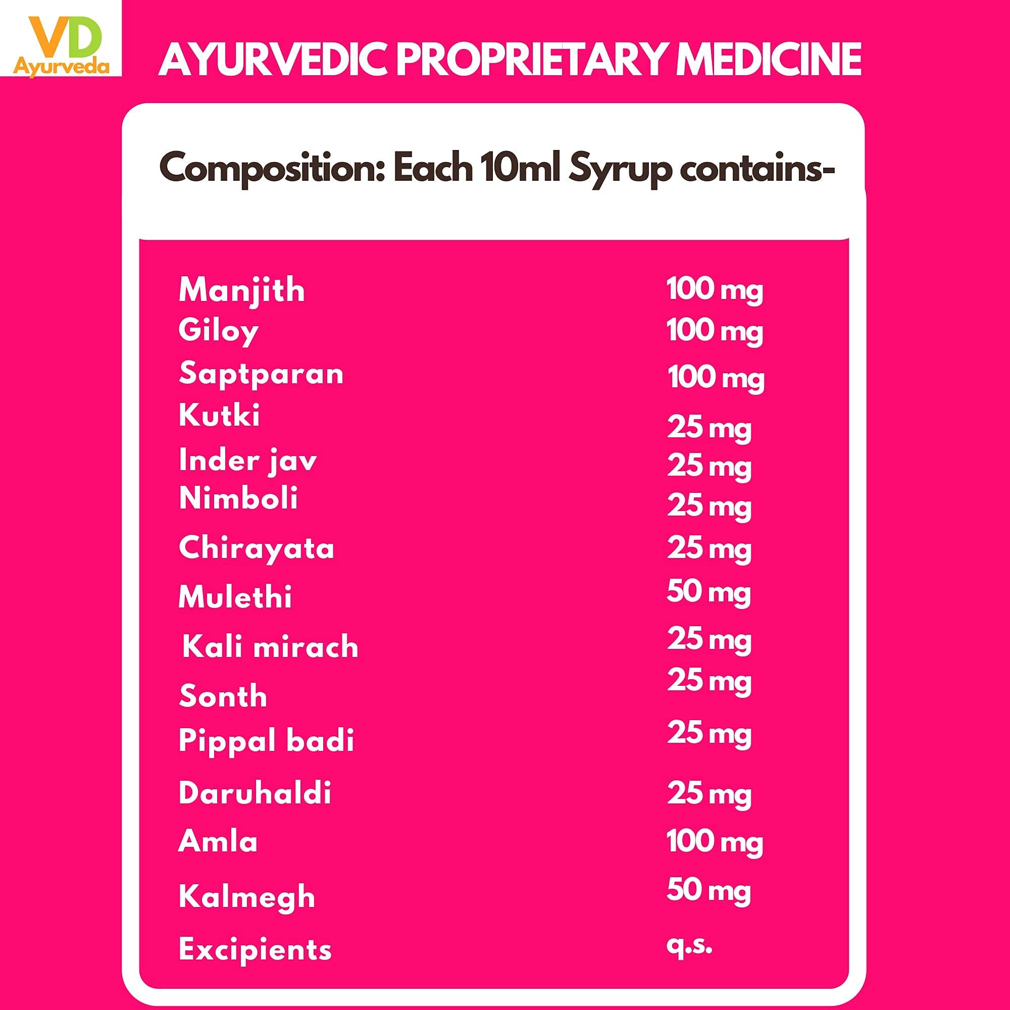 VD Ayurveda VD Ayurveda Glow Far Syrup | Blood purifier