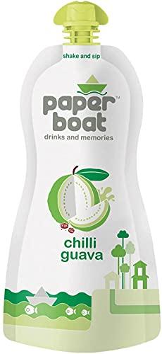 Hector Beverages Paper Boat Chilli Guava Fruit Juice, No Preservatives and Colours (Pack of 12, 200ml each)