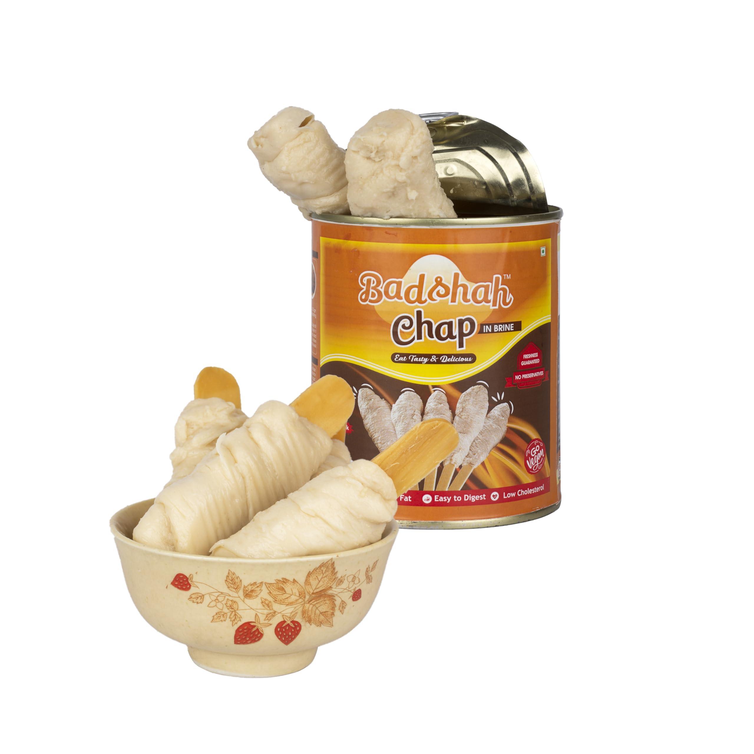 Badshah Chap Badshah Chap SOYA Chaap in Brine, 800g (Vegan, Chunks on Stick, 500g Drained Weight, Rich in Plant Protein, SOYA Chap)